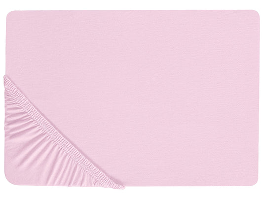 Spannbettlaken JANBU Baumwolle 200 x 200 cm Pastellrosa