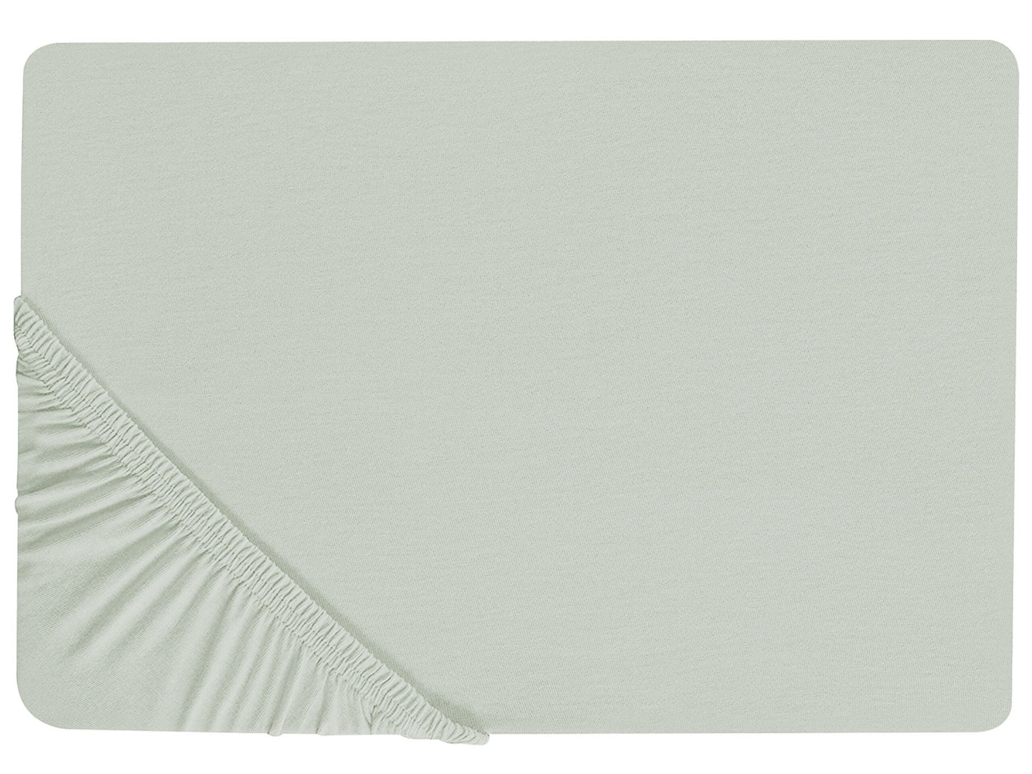 Spannbettlaken JANBU Baumwolle 160 x 200 cm Hellgrün