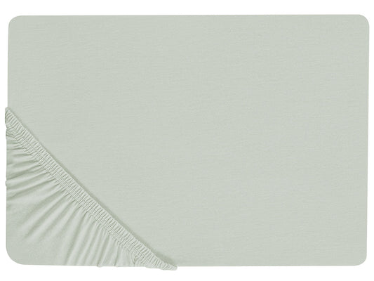 Spannbettlaken JANBU Baumwolle 160 x 200 cm Hellgrün