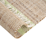 Teppich Jute beige / hellgrün 160 x 230 cm Streifenmuster Kurzflor zweiseitig TALPUR