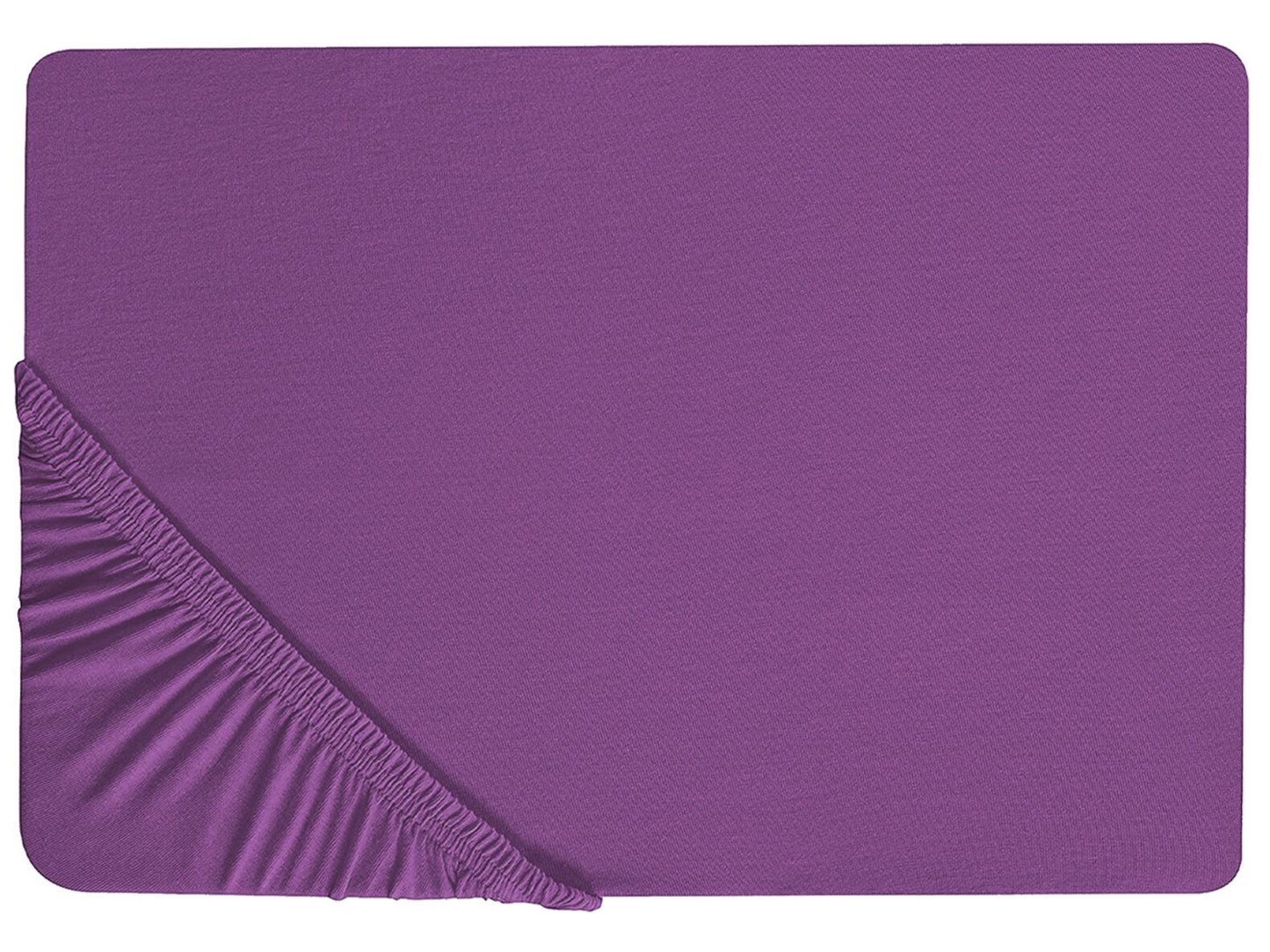 Spannbettlaken JANBU Baumwolle 140 x 200 cm Purpur