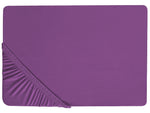 Spannbettlaken JANBU Baumwolle 140 x 200 cm Purpur