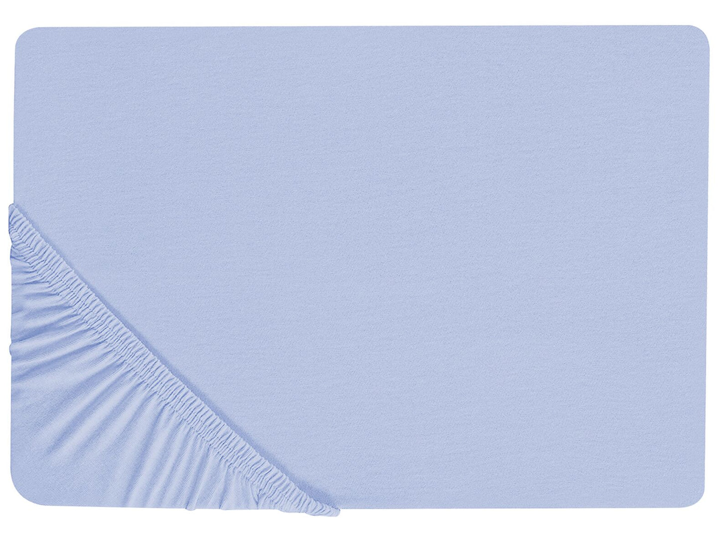Spannbettlaken JANBU Baumwolle 200 x 200 cm Hellblau