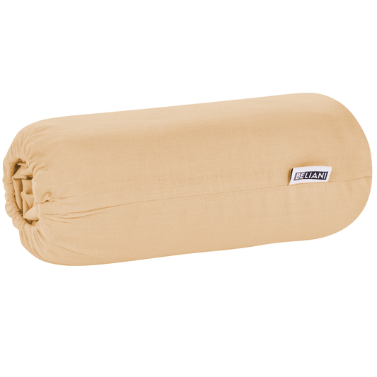 Spannbettlaken JANBU Baumwolle 90 x 200 cm Sandbeige