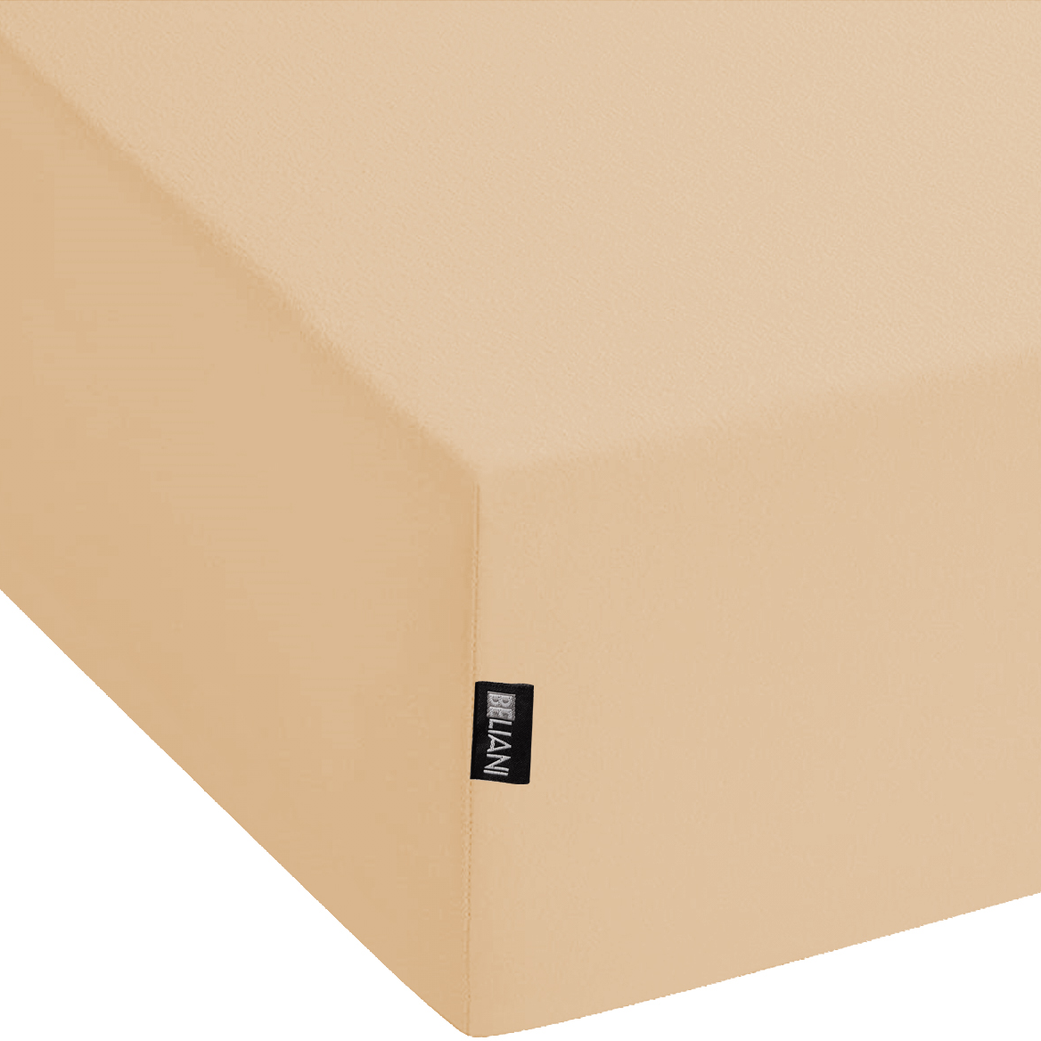 Spannbettlaken JANBU Baumwolle 90 x 200 cm Sandbeige