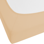 Spannbettlaken JANBU Baumwolle 90 x 200 cm Sandbeige