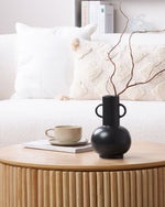 Blumenvase PEREA Keramik 26 cm Schwarz