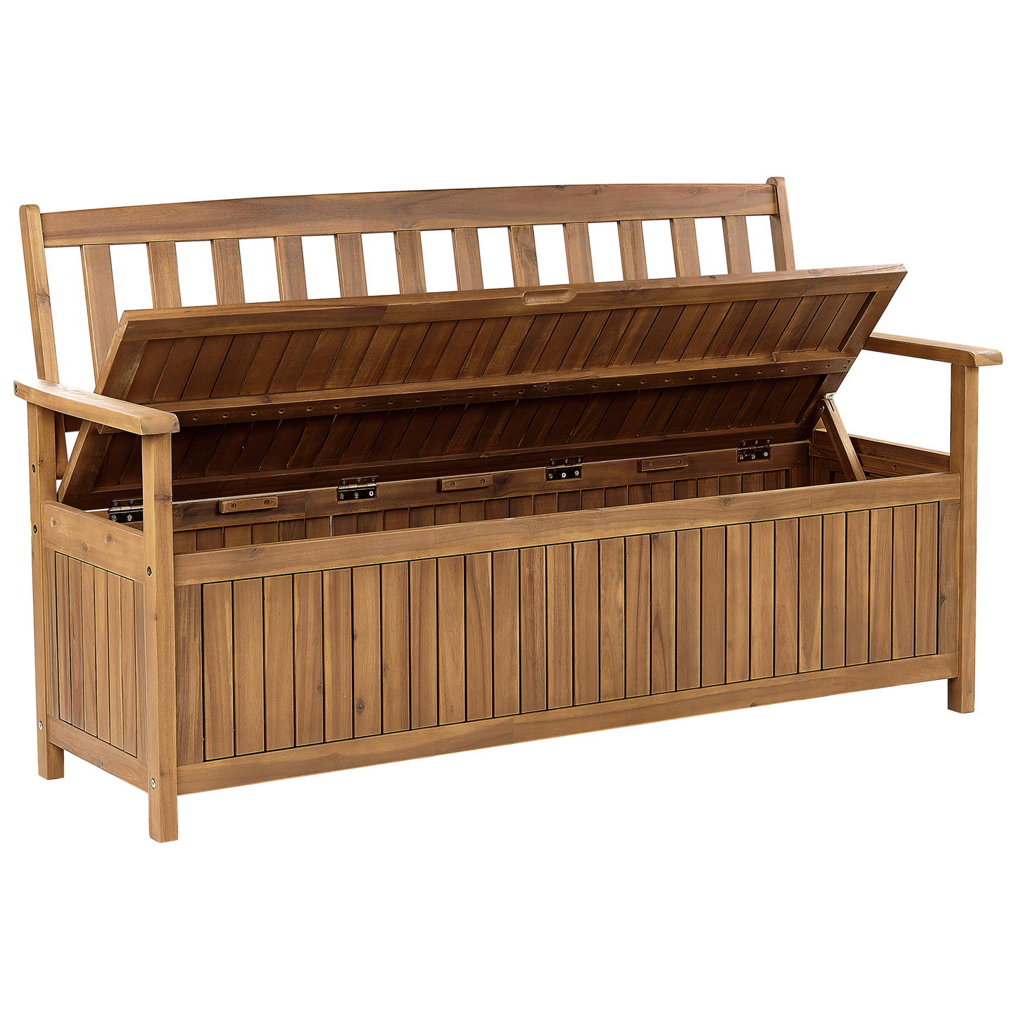 Gartenbank SOVANA 160 cm mit Stauraum Akazienholz Braun