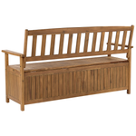 Gartenbank SOVANA 160 cm mit Stauraum Akazienholz Braun