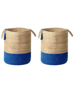 Aufbewahrungskorb Jute marineblau / beige 2er Set GAJAR