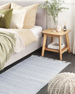 Teppich hellblau 80 x 150 cm Kurzflor MALHIA