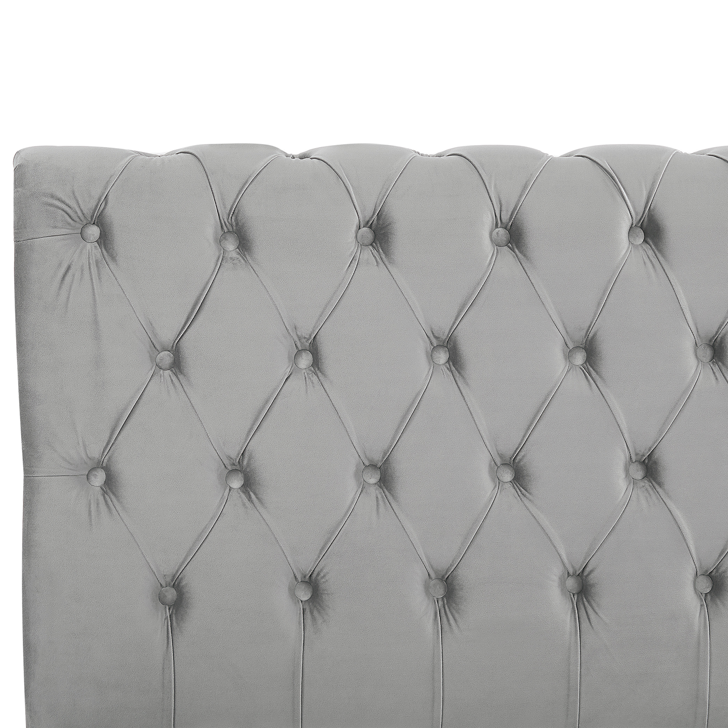 Wasserbett Samtstoff AVALLON 140 x 200 cm Grau