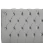 Wasserbett Samtstoff AVALLON 160 x 200 cm Grau