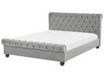 Wasserbett Samtstoff AVALLON 180 x 200 cm Grau