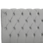 Wasserbett Samtstoff AVALLON 180 x 200 cm Grau