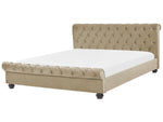 Wasserbett Samtstoff AVALLON 180 x 200 cm Beige
