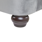 Wasserbett Samtstoff CAVAILLON 180 x 200 cm Hellgrau