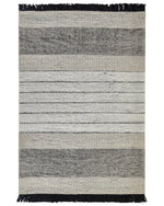 Teppich Wolle beige / schwarz 160 x 230 cm Kurzflor YAZLIK
