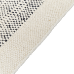 Teppich Wolle schwarz / cremeweiss 160 x 230 cm Kurzflor KETENLI