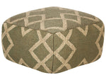 Pouf Jute grün / beige 50 x 50 x 30 cm GOPI