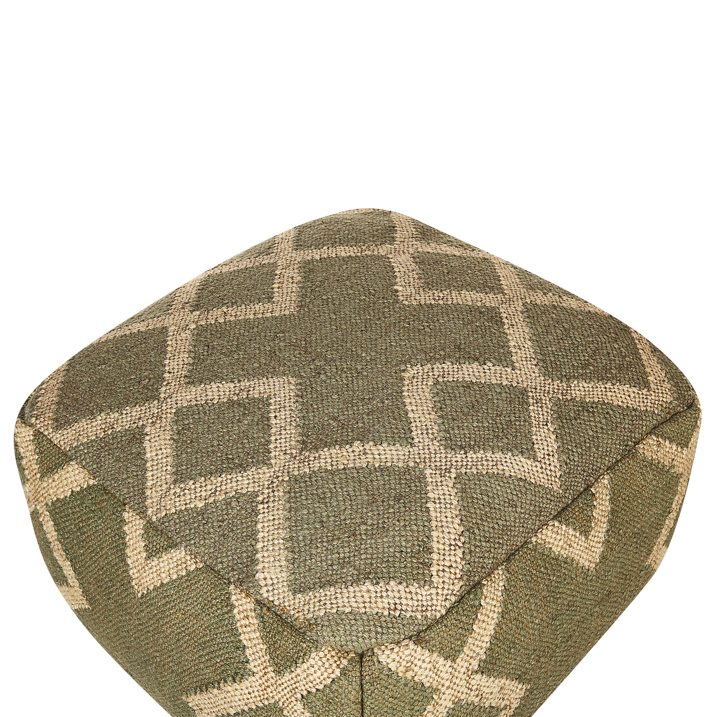 Pouf Jute grün / beige 50 x 50 x 30 cm GOPI