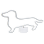 Neonlicht LED Dekofigur blau Hundeform 20 cm FRANCIS