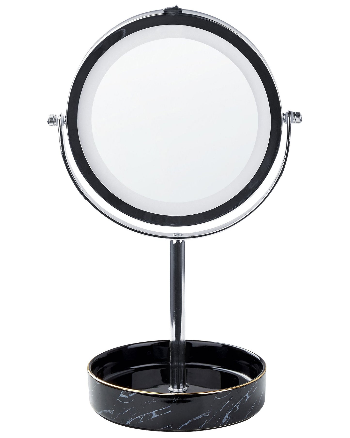 Kosmetikspiegel LED SAVOIE Schwarz / Silber