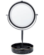 Kosmetikspiegel LED SAVOIE Schwarz / Silber