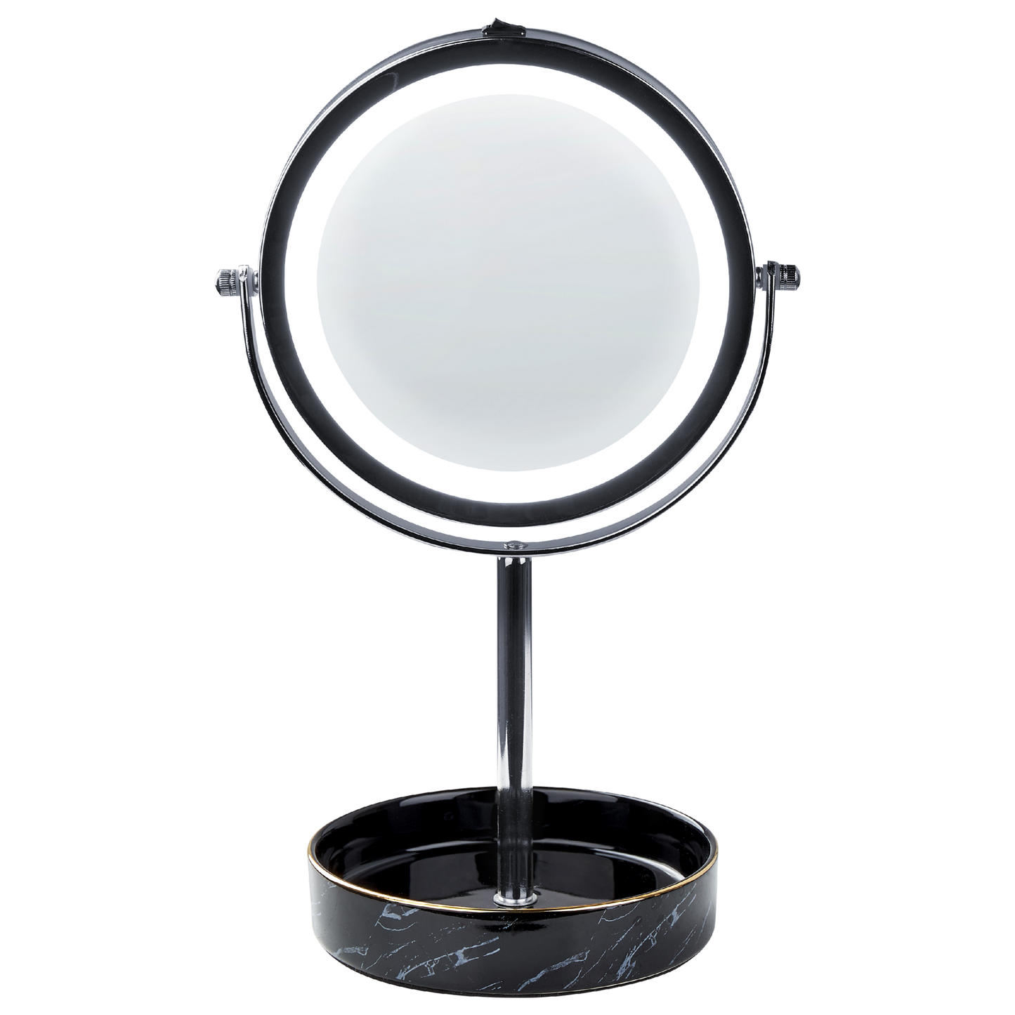 Kosmetikspiegel LED SAVOIE Schwarz / Silber