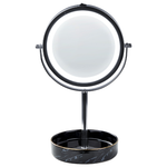 Kosmetikspiegel LED SAVOIE Schwarz / Silber