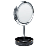 Kosmetikspiegel LED SAVOIE Schwarz / Silber