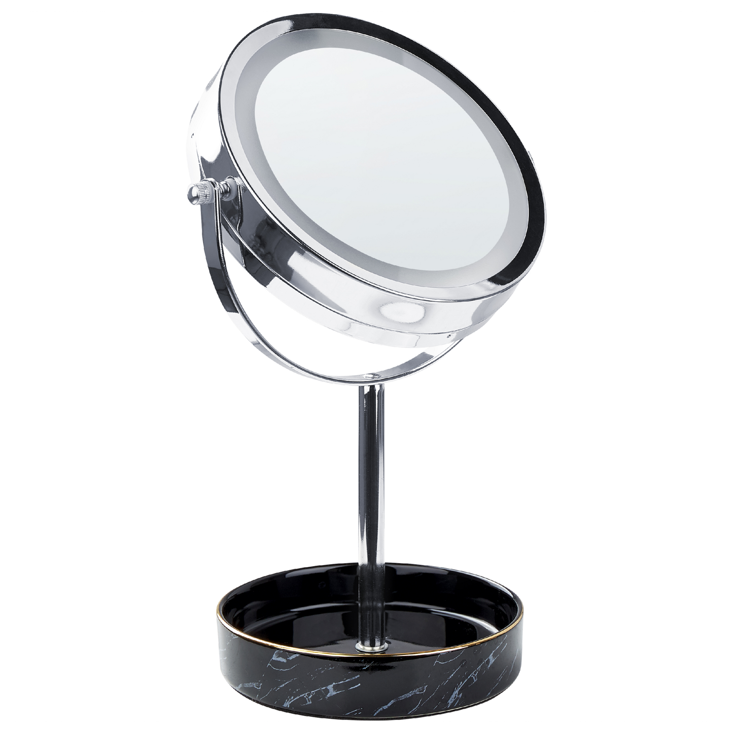 Kosmetikspiegel LED SAVOIE Schwarz / Silber