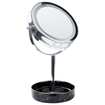 Kosmetikspiegel LED SAVOIE Schwarz / Silber