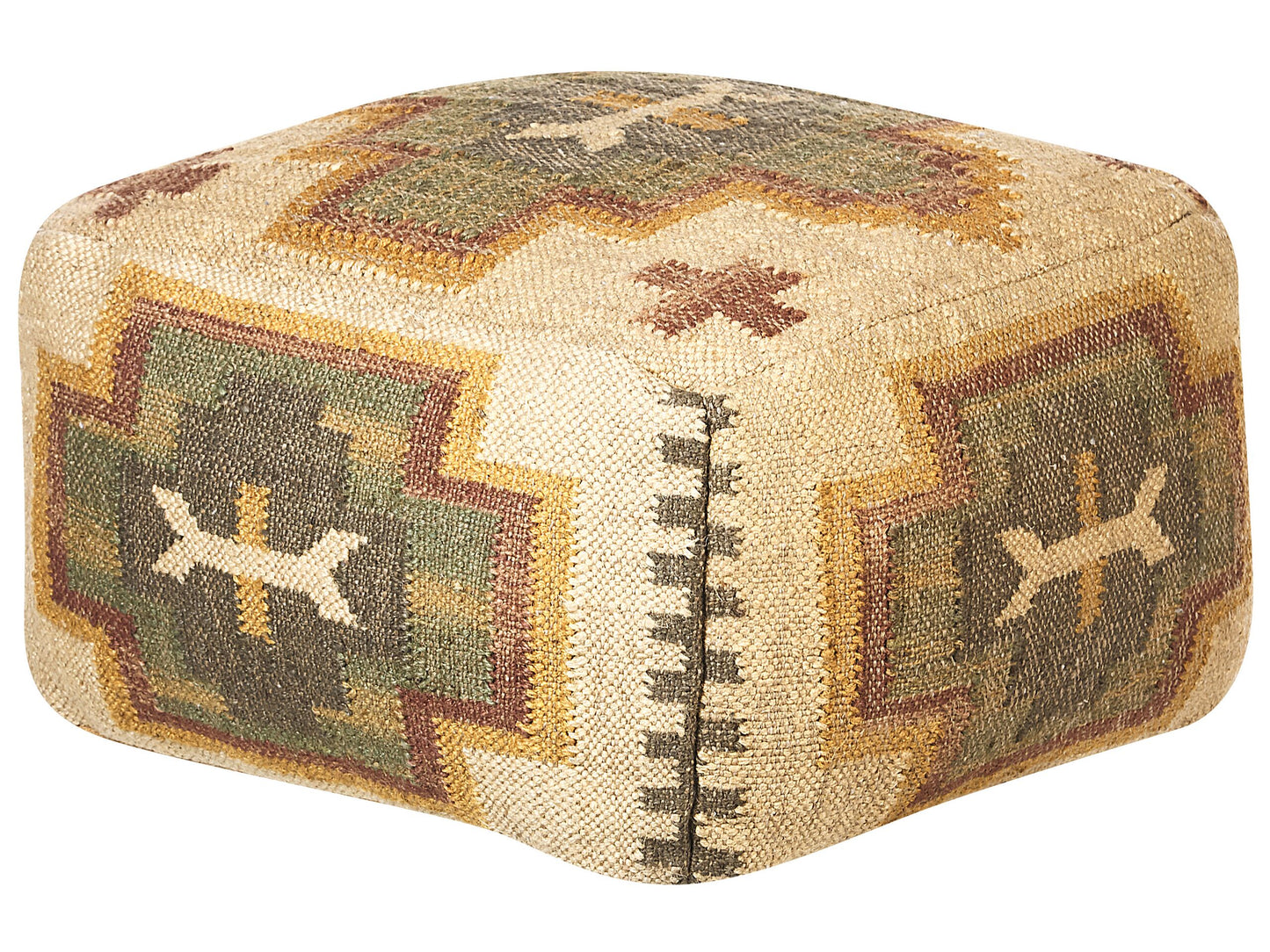 Pouf Jute mehrfarbig 50 x 50 x 30 cm PULICAT