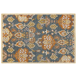 Teppich Wolle mehrfarbig 140 x 200 cm Kurzflor UMURLU