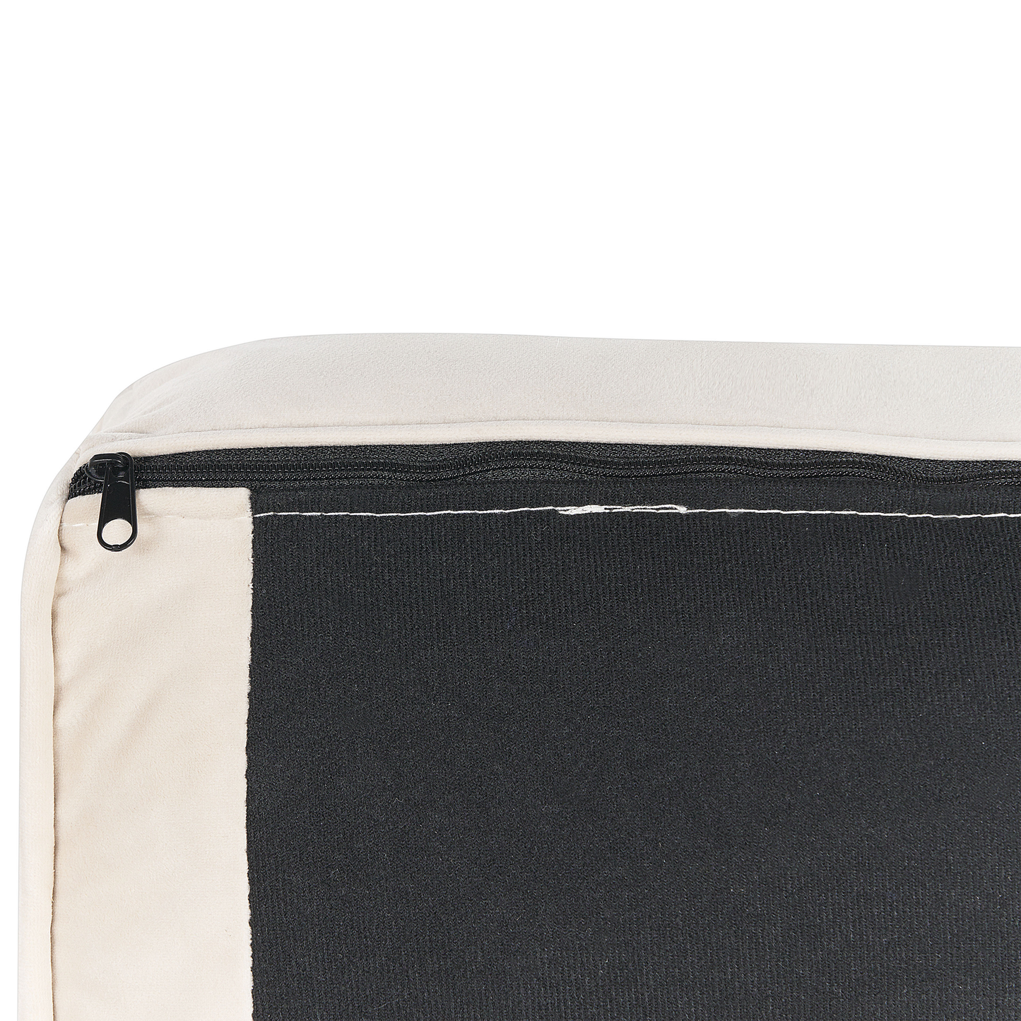 Chaiselongue Samtstoff beige rechtsseitig MIRAMAS