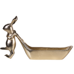 Dekoschale Aluminium gold Osterhase 39 cm PROGO
