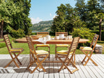 Gartenstuhlkissen 6er Set TOLVE 39 x 31 cm Gelb