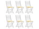 Gartenstuhlkissen 6er Set TOLVE 39 x 31 cm Gelb