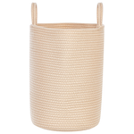 Textilkorb Baumwolle hellbeige ⌀ 34 cm 2er Set SARYK