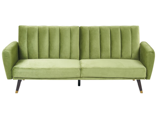 Schlafsofa Samtstoff Olivgrün VIMMERBY