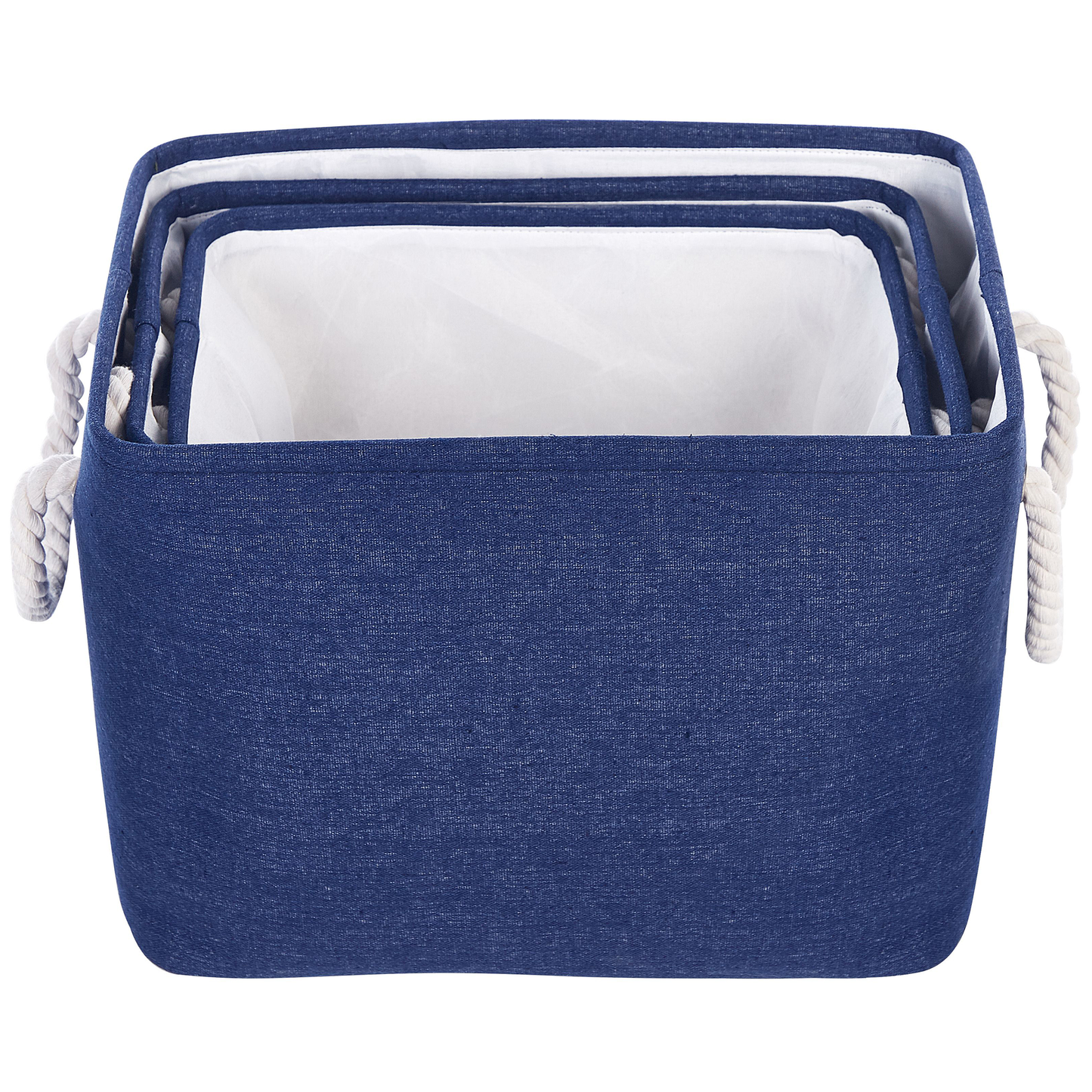 Aufbewahrungskorb marineblau 3er Set DARQAB