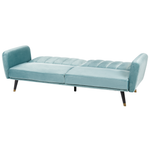 3-Sitzer Schlafsofa Samtstoff hellblau VIMMERBY