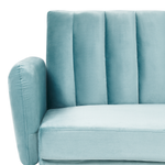 3-Sitzer Schlafsofa Samtstoff hellblau VIMMERBY