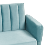 3-Sitzer Schlafsofa Samtstoff hellblau VIMMERBY