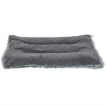 Tierbett ERGANI Samtstoff Grau