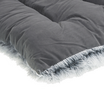 Tierbett ERGANI Samtstoff Grau