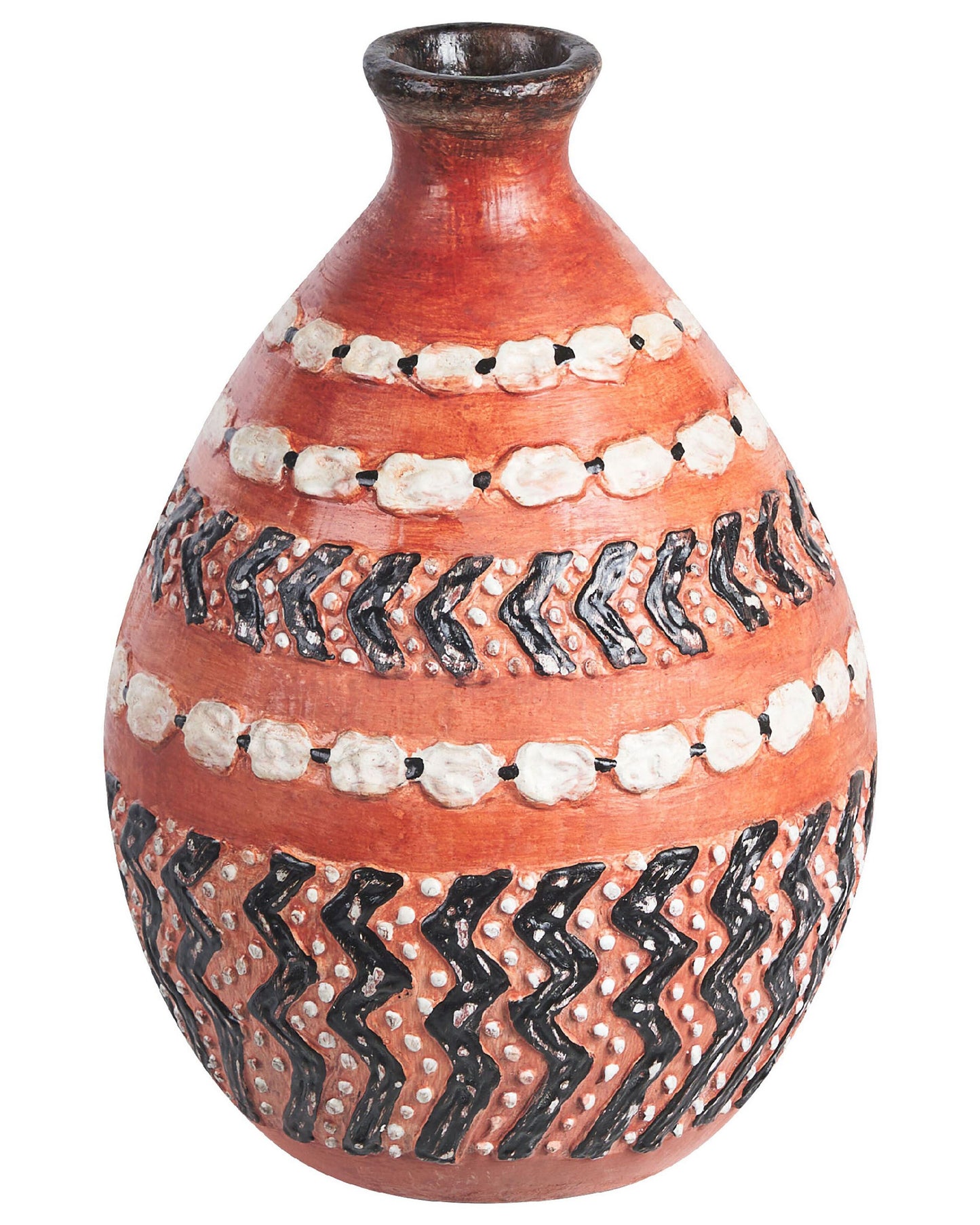 Dekovase KUMU Keramik 36 cm Braun