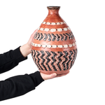 Dekovase KUMU Keramik 36 cm Braun