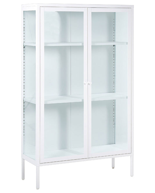 Vitrine NASH Metall 90 cm Weiss
